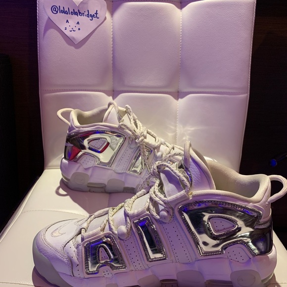 Nike Air More Uptempo Chrome White, size 10 - Picture 3 of 4